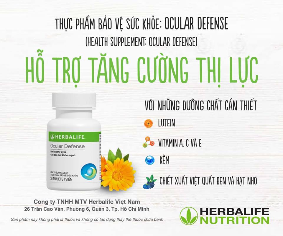 Bổ Mắt Herbalife Ocular Defense hỗ trợ tăng Cường Thị Lực (30- Thế Giới Hàng Ngoại 9 ocular mat herbalife banner