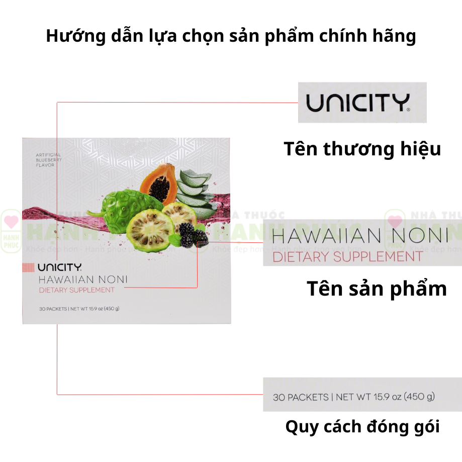 Hawaiian Noni Unicity| Giá tốt, Date Mới, Hàng Sẵn Chính- Thế Giới Hàng Ngoại 10 Phan biet Hawaiinoni