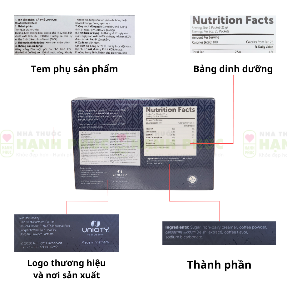 Cà Phê Linh Chi BioReiShi Coffee Unicity | Giá Tốt Date Mới 12 Ca phe Unicity 2 1