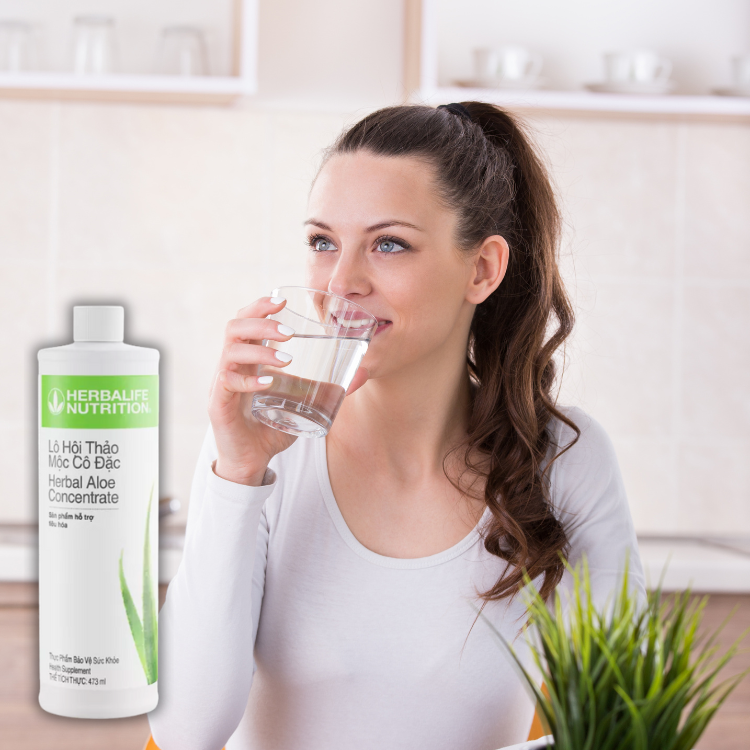 Uống lô hội Herbalife trước hay sau ăn? Thời điểm nào uống là tốt nhất? - News 2 Lo hoi Herbalife 8