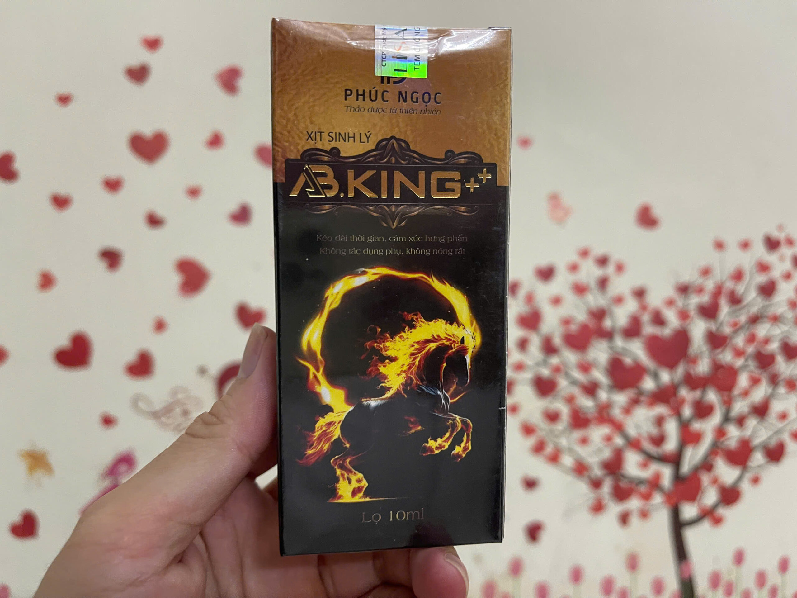 Xịt A.B King hỗ trợ CẢI THIỆN THỜI GIAN DÀI, XUẤT TINH SỚM, RỐI LOẠN SINH LÝ CHAI 10ml 5 Xịt A.B King hỗ trợ CẢI THIỆN THỜI GIAN DÀI, XUẤT TINH SỚM, RỐI LOẠN SINH LÝ CHAI 10ml - Ảnh 3
