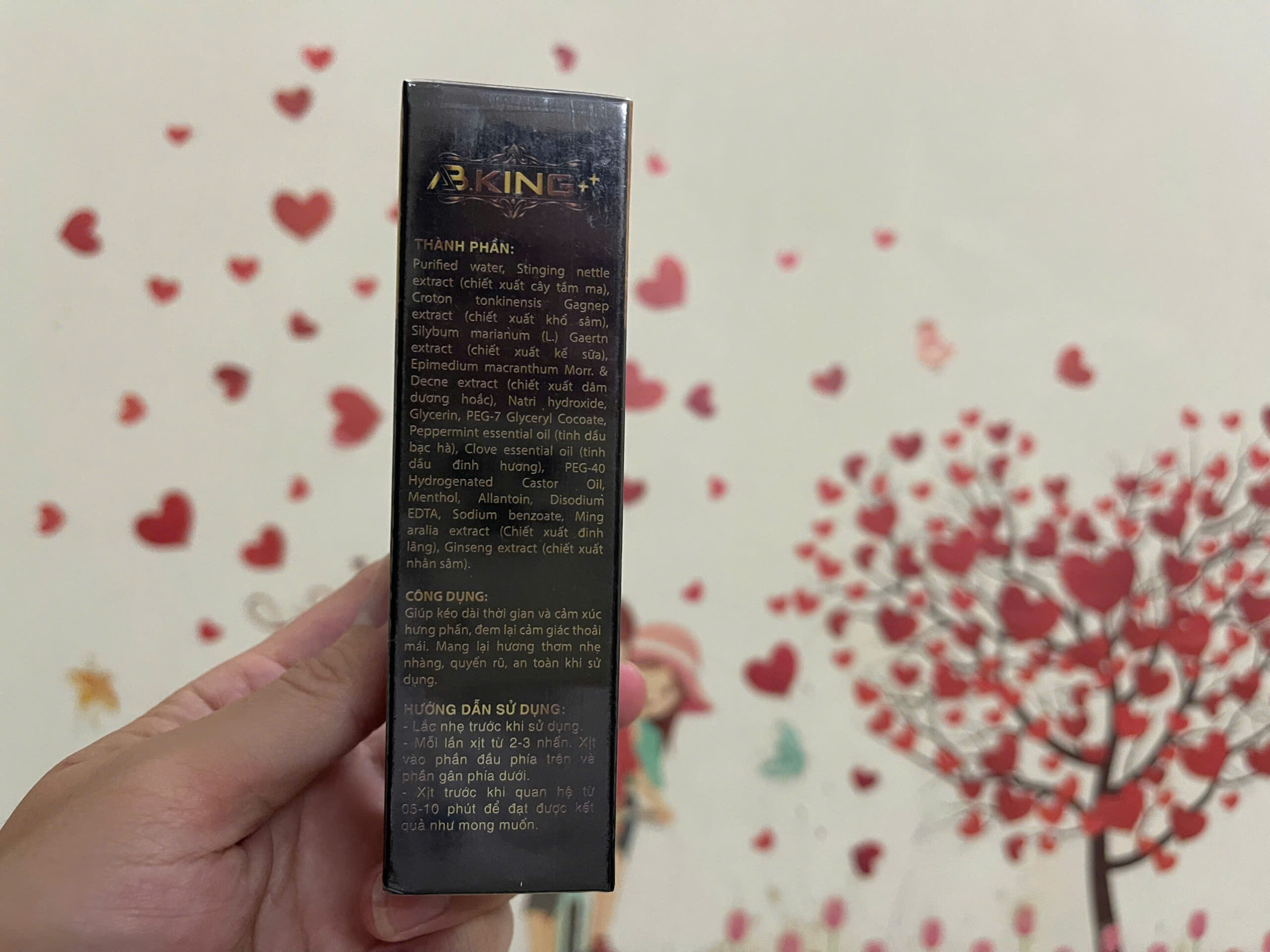 Xịt A.B King hỗ trợ CẢI THIỆN THỜI GIAN DÀI, XUẤT TINH SỚM, RỐI LOẠN SINH LÝ CHAI 10ml 6 Xịt A.B King hỗ trợ CẢI THIỆN THỜI GIAN DÀI, XUẤT TINH SỚM, RỐI LOẠN SINH LÝ CHAI 10ml - Ảnh 4