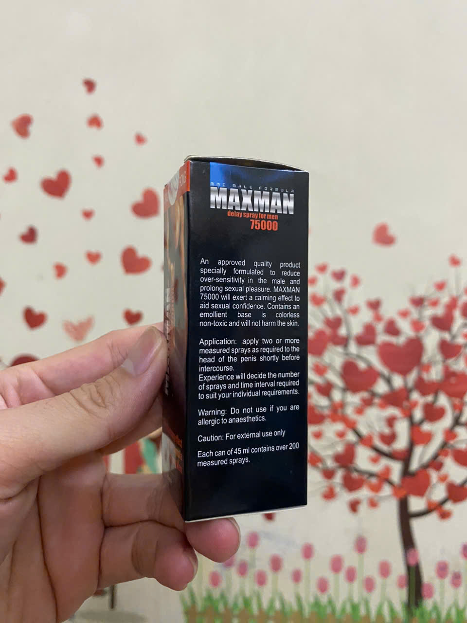 Chai Xịt Kéo Dài Thời Gian MAXMAN 45ml - Hiệu Quả Nhanh, An Toàn 8 Chai Xịt Kéo Dài Thời Gian MAXMAN 45ml - Hiệu Quả Nhanh, An Toàn - Ảnh 6