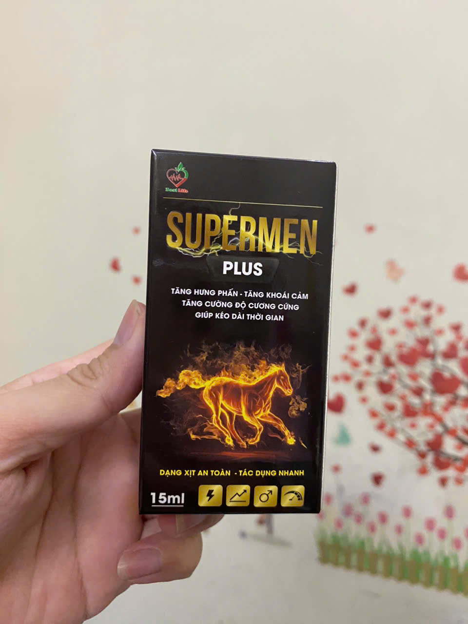 Xịt chống xuất tinh sớm Best Life Supermen plus kéo dài thời gian quan hệ chai 15ml 3 Xịt chống xuất tinh sớm Best Life Supermen plus kéo dài thời gian quan hệ chai 15ml