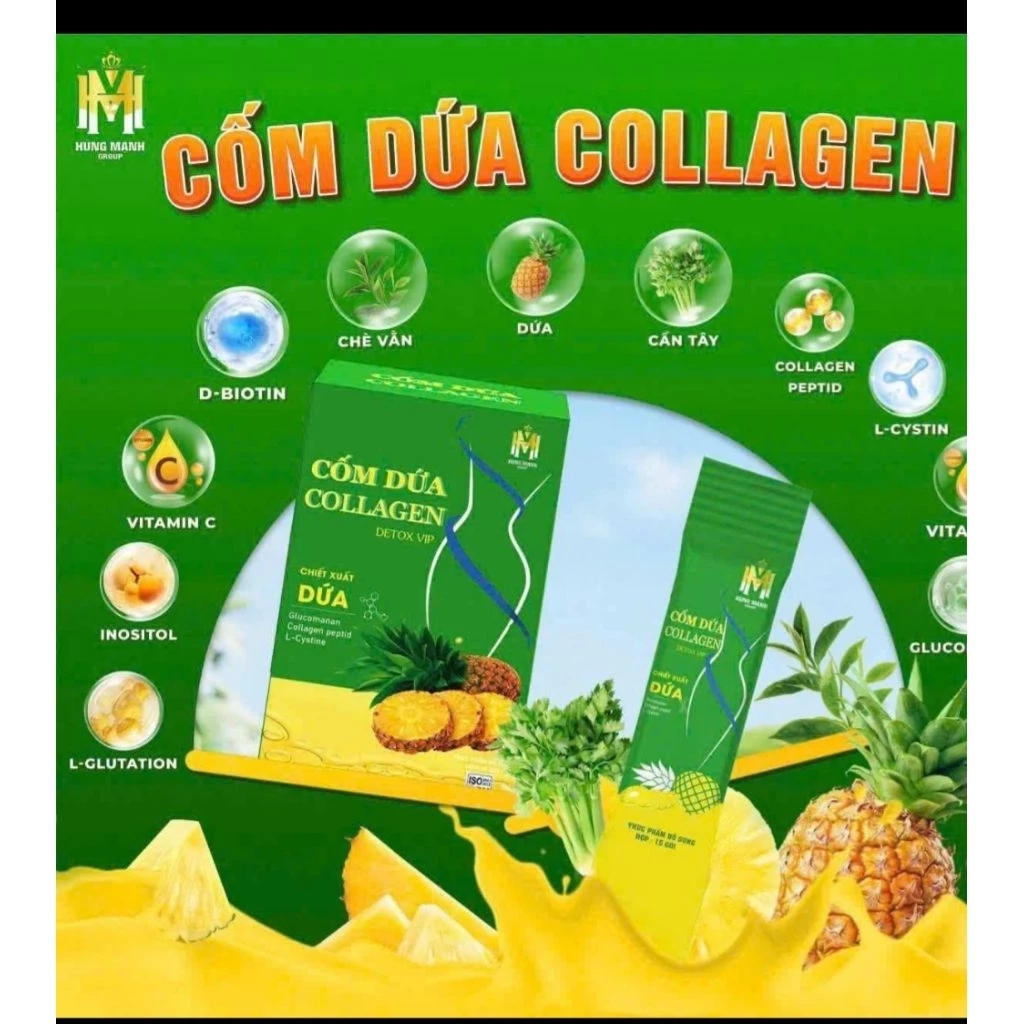 CỐM DỨA COLLAGEN HỖ TRỢ GIẢM CÂN (HỘP 15 GÓI)| TGHN 18 comdua3