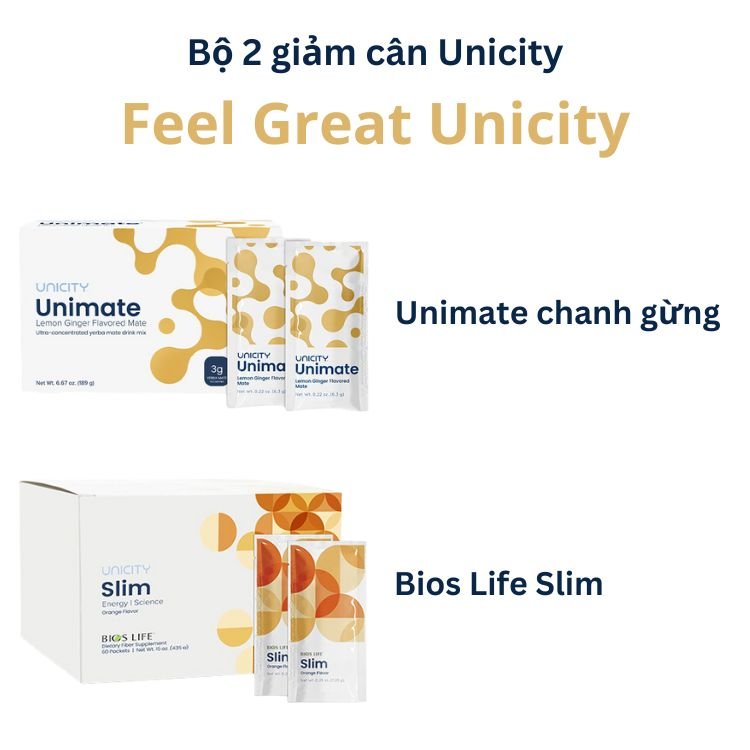 Bộ 2 giảm cân siêu tốc Slim Unicity và Unimate Unicity Feel Great 25 Bo giam can Unicity