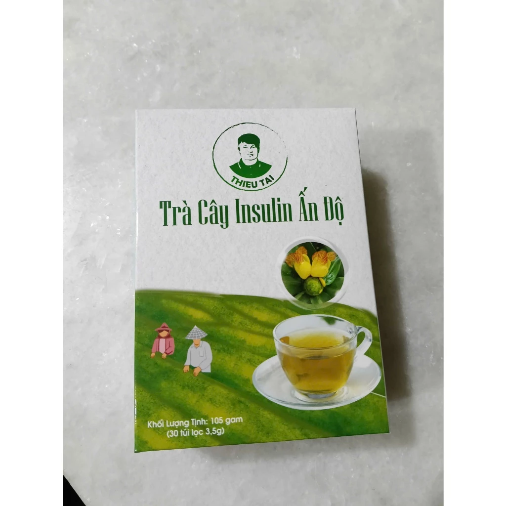 TRÀ CÂY INSULIN ẤN ĐỘ - Trà thảo mộc nước trà tốt cho đường huyết 1 hộp/30 túi lọc 12 insilin1
