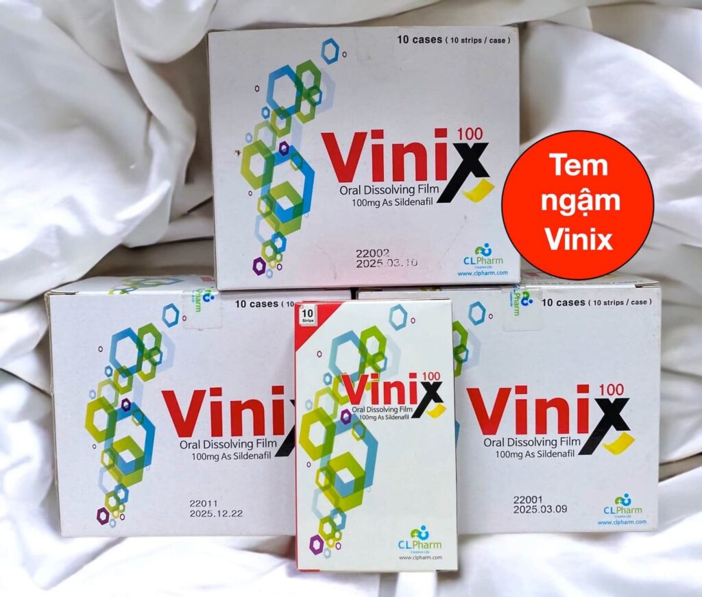 Tem Vinix 100mg kéo dài thời gian quan hệ hộp 10 tem 18 tem vinix hinh 39