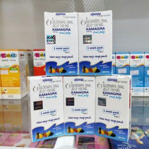 Thạch trái cây cường dương tăng cường sinh lý nam Kamagra Oral Jelly 100mg Hộp 7 Gói 9 thach1 1