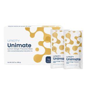 Unimate vị chanh gừng Unimate Lemon Ginger Unicity Hỗ Trợ Tăng Cường Năng Lượng và Chống Lão Hóa 9 unimijb 1