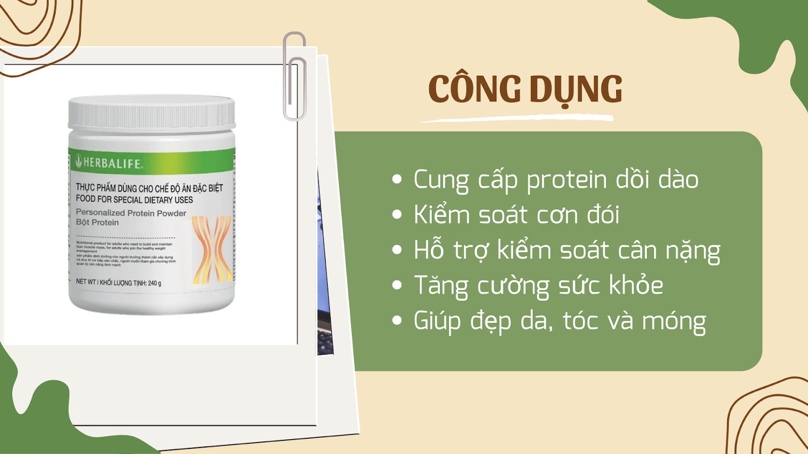 Bột Protein Herbalife Personalize Protein Powder 240g Từ Hoa Kỳ 8 Protein đậu nành an toàn, dễ dàng hấp thu, hiệu quả cao.