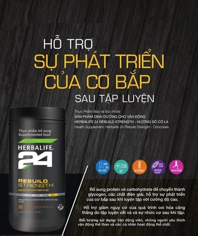 Herbalife 24 Rebuild Strength Hương Sô Cô La Chocolate Flavor 7 bot dinh duong the thao herbalife 24 rebuild strength huong socola 63897e30981cb 02122022112520