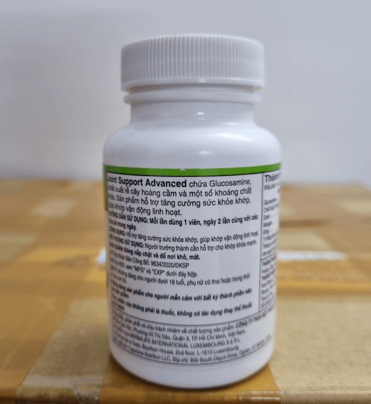 Joint Support Herbalife hỗ trợ tăng cường chức năng của khớp (90- Thế Giới Hàng Ngoại 9 Trên sản phẩm có đầy đủ các thông tin về công dụng, thành phần, nơi sản xuất,... bằng tiếng Việt